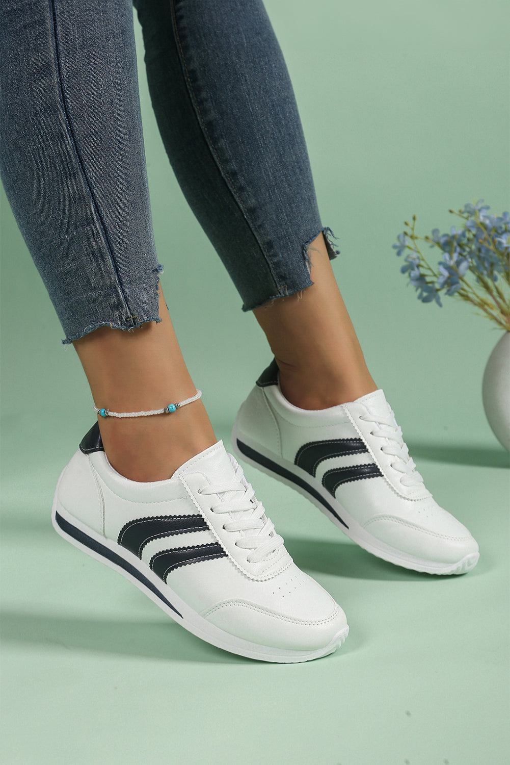 Isabella Lace Up Flat Shoes