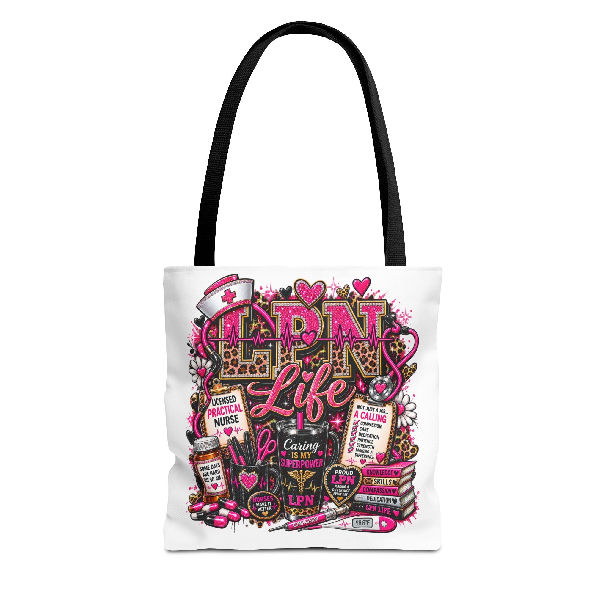 LPN Life Tote Bag — Pink Licensed Practical Nurse Nursing Gifts Tote