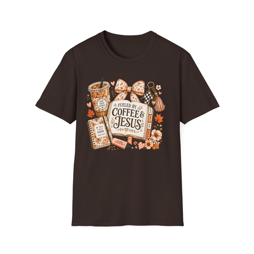 Coffee & Jesus T‑Shirt — Fueled by Coffee & Jesus Faith Tee