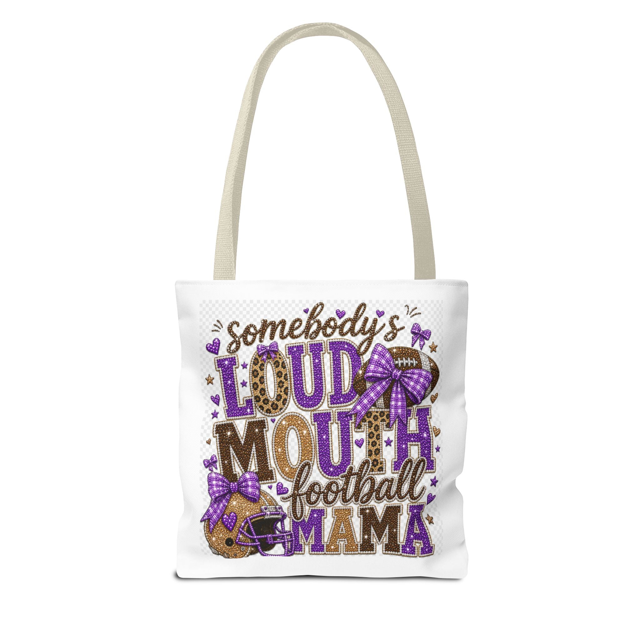 Somebody's Loud Mouth Football Mama Tote Bag — Cheer Mom Gift