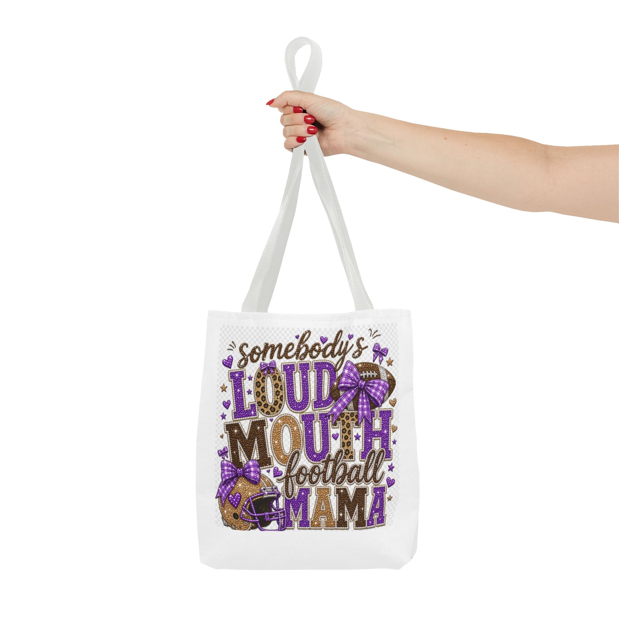 Somebody's Loud Mouth Football Mama Tote Bag — Cheer Mom Gift