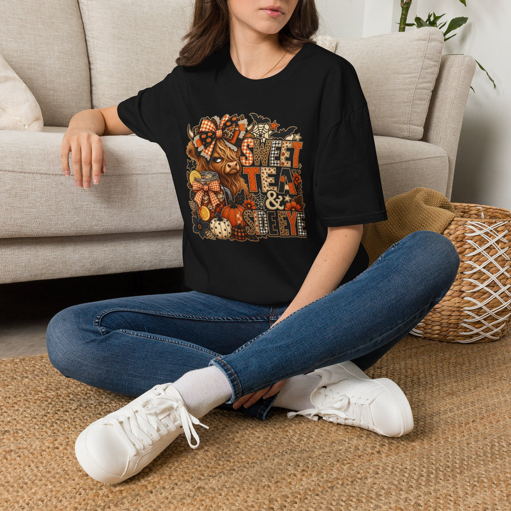 Fall Cow 'Sweet Tea & Pumpkins' T-Shirt