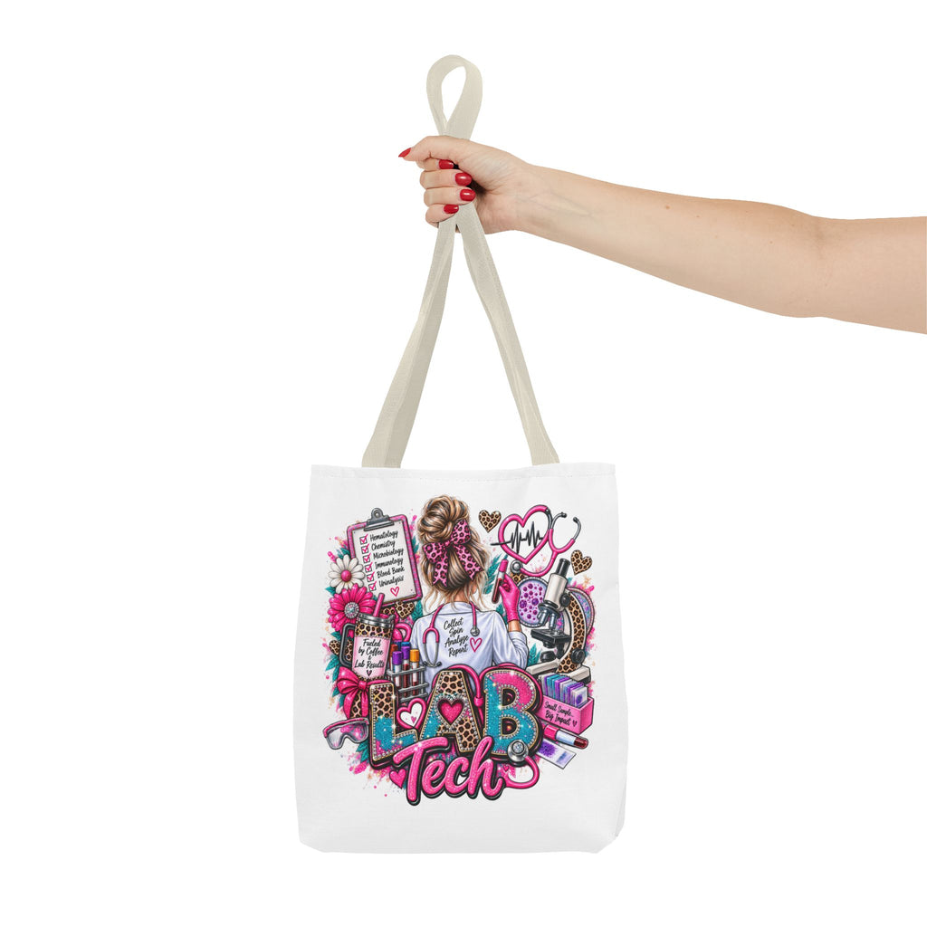 Lab Tech Tote Bag - Cute Pink Medical Laboratory Technician Gift