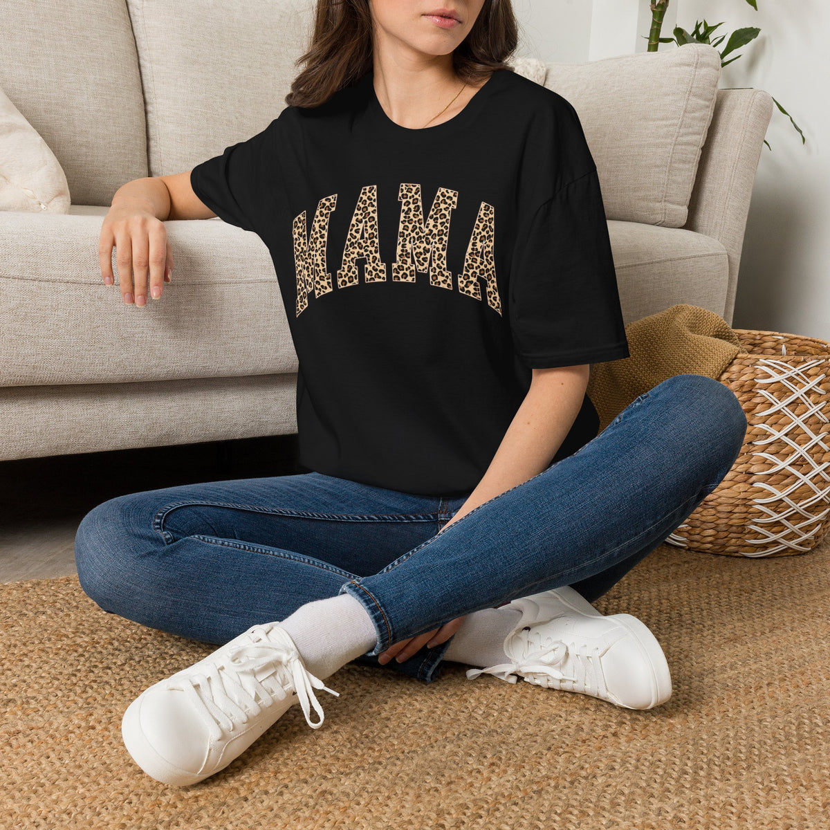 Mama Leopard Print T-Shirt — Trendy Animal Print Mom Tee