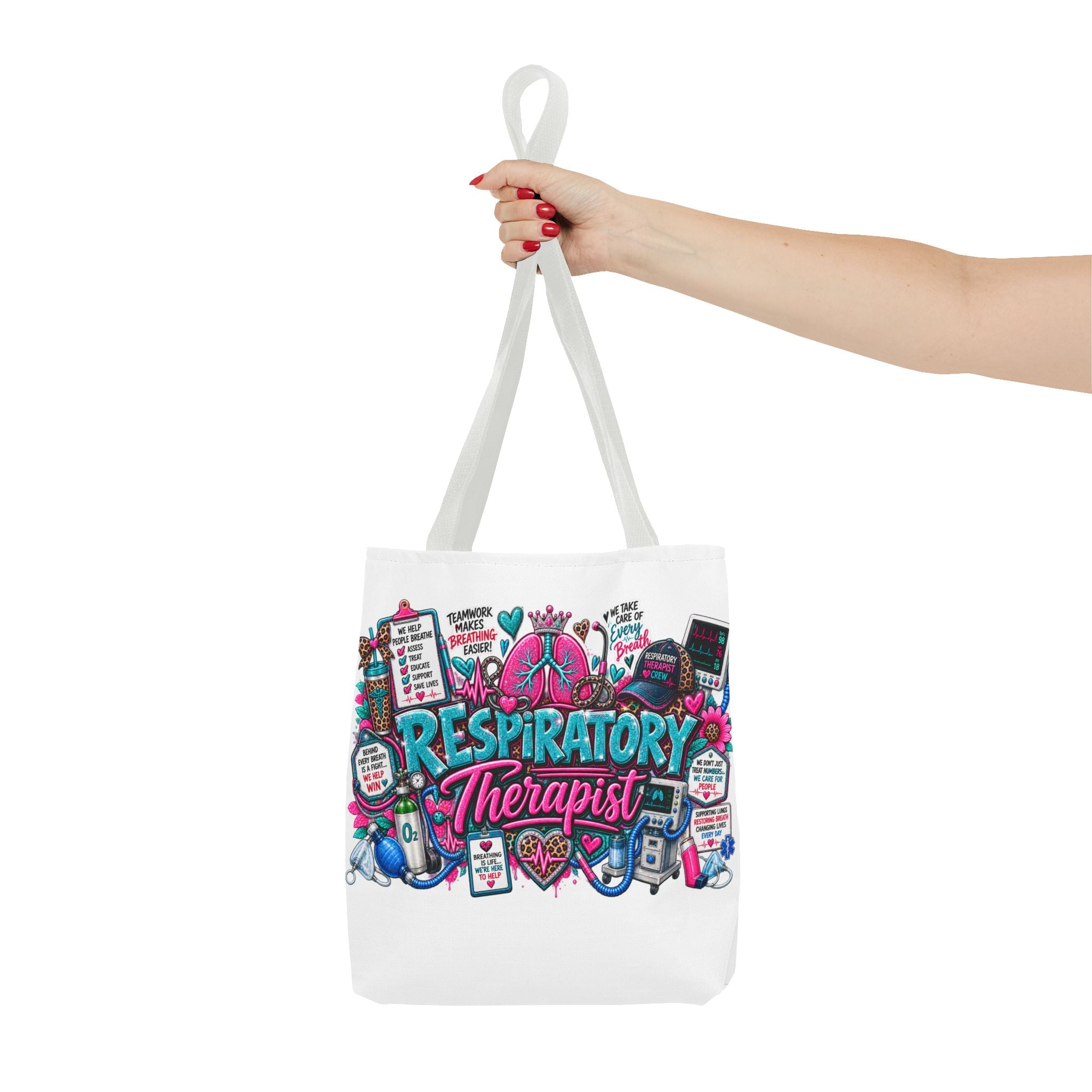 Respiratory Therapist Tote Bag — Colorful Medical RN Gift for RTs
