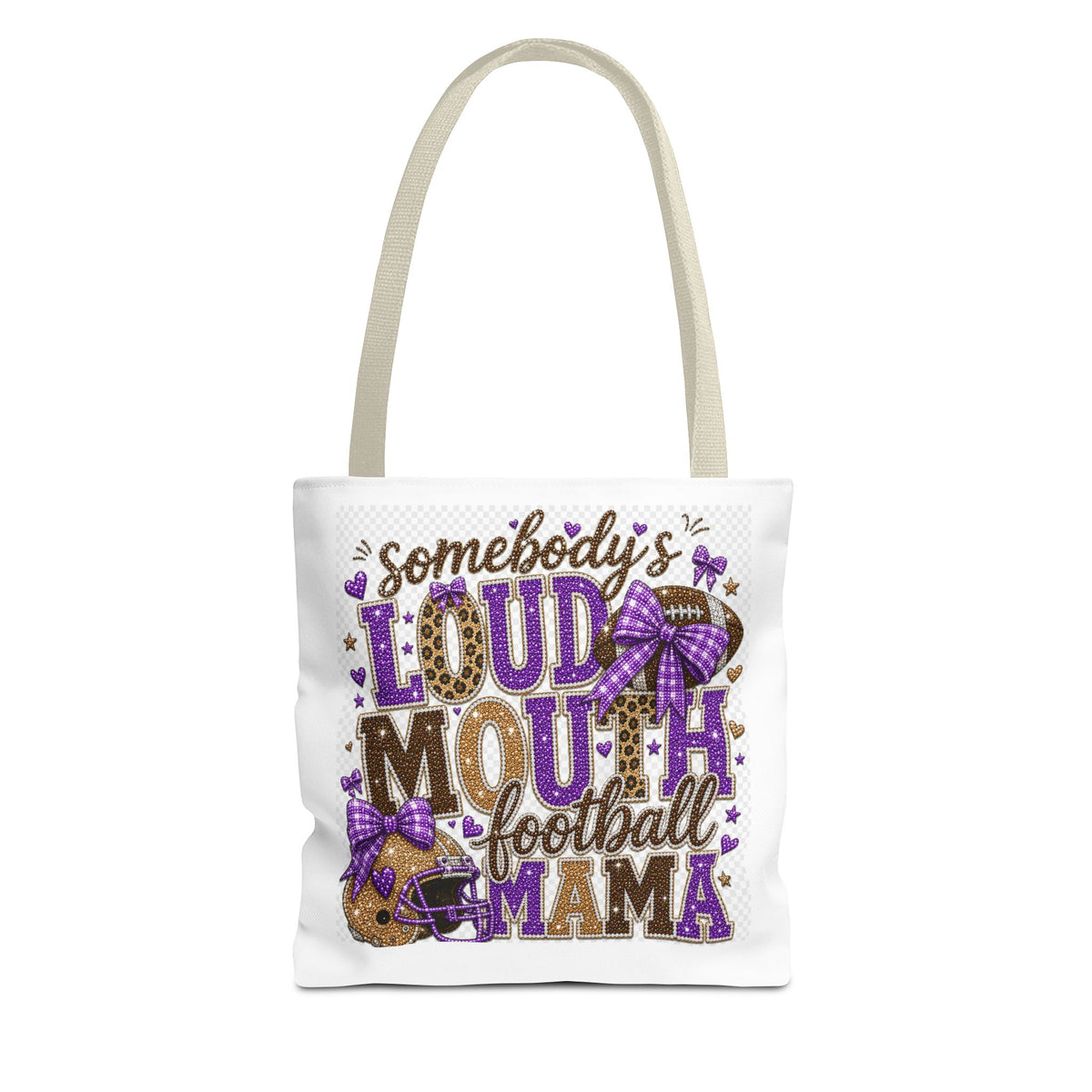Somebody's Loud Mouth Football Mama Tote Bag — Cheer Mom Gift