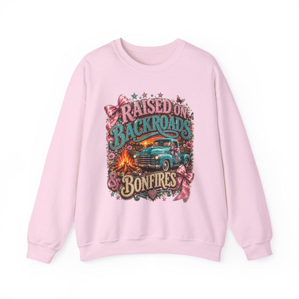 Raised on Backroads & Bonfires Crewneck Sweatshirt