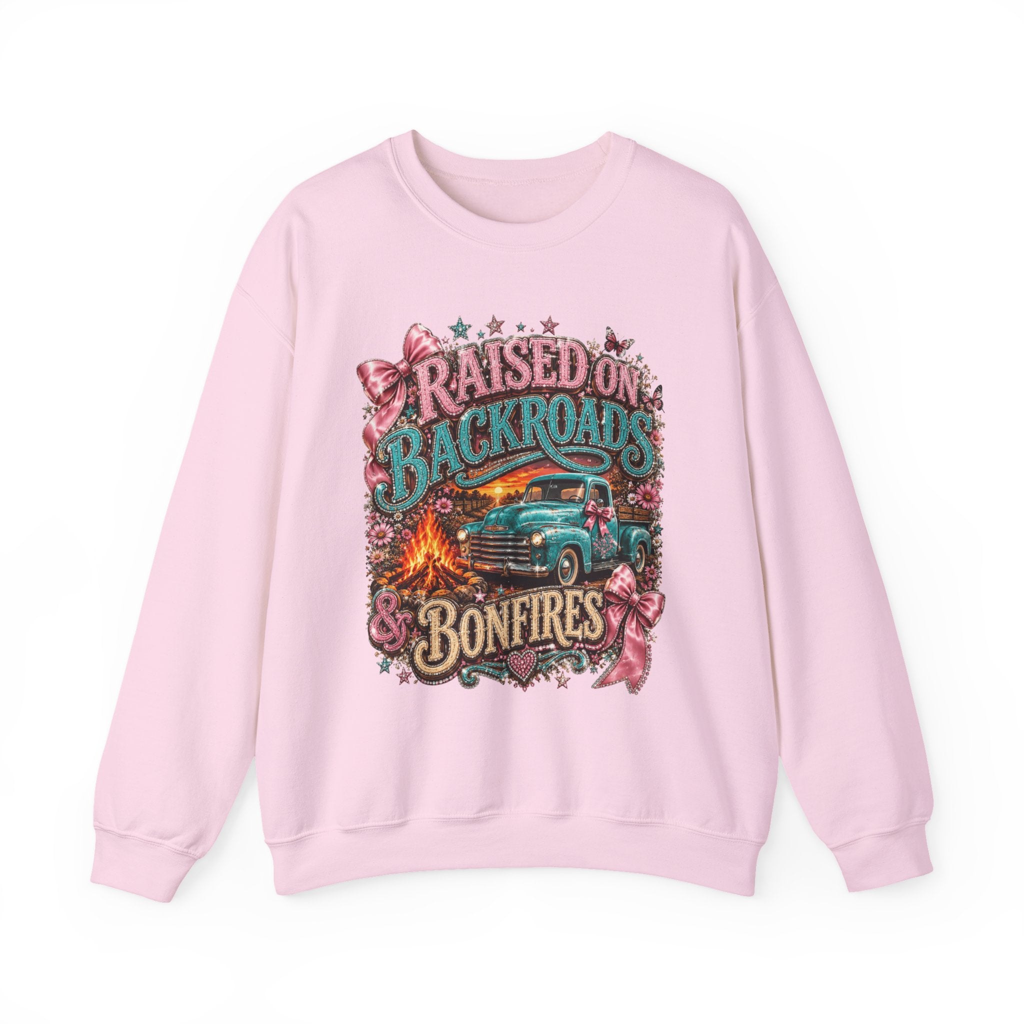 Raised on Backroads & Bonfires Crewneck Sweatshirt