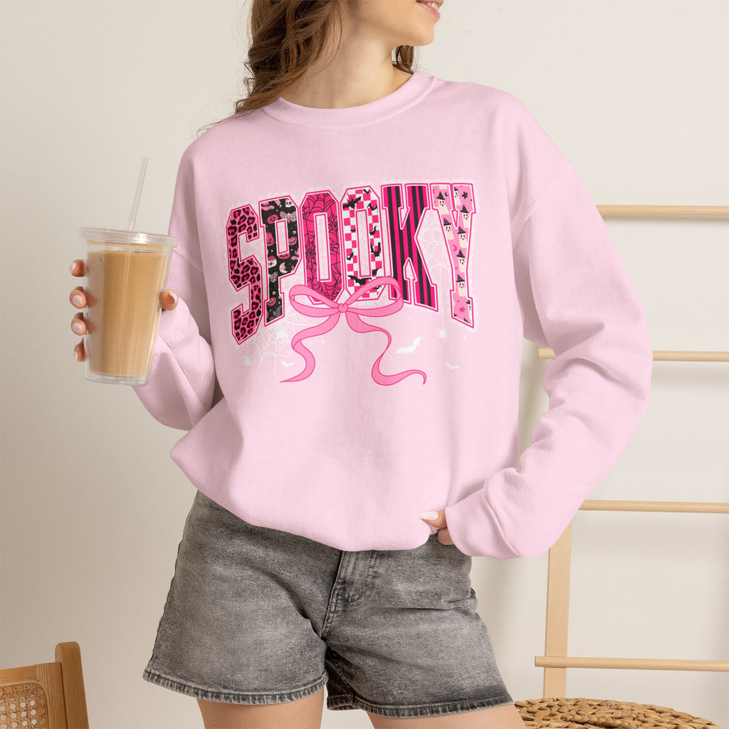 Spooky Pink Leopard Crewneck Sweatshirt