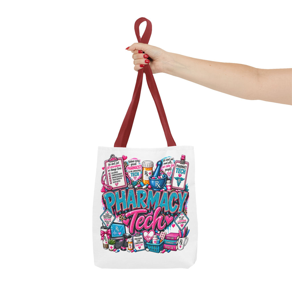 Pharmacy Tech Tote Bag — Colorful Pharmacy Technician Gift Tote