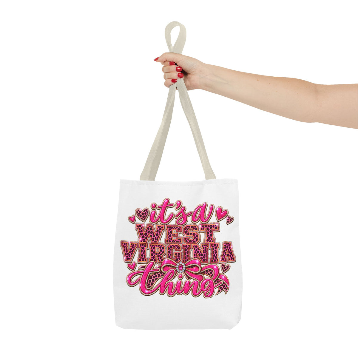 West Virginia Tote Bag - "It's a West Virginia Thing" Pink Graphic Tote