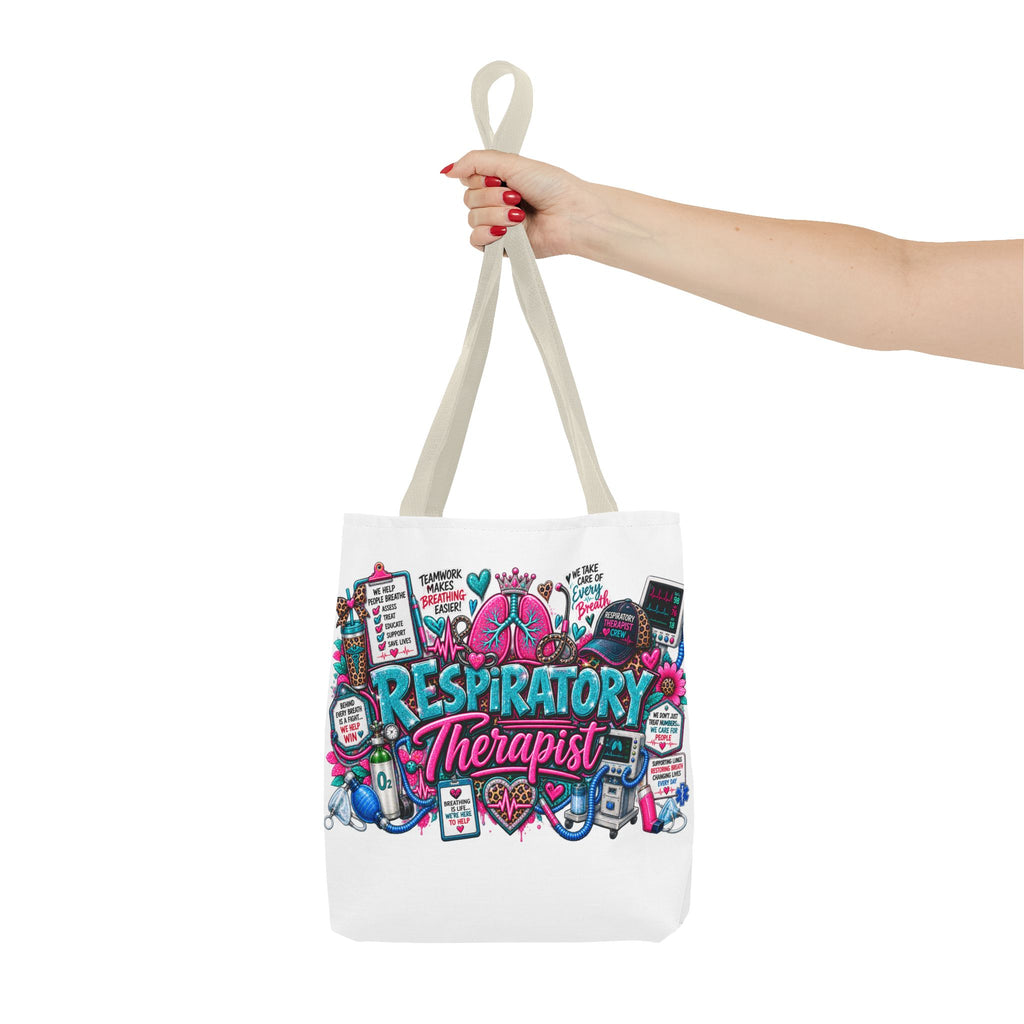 Respiratory Therapist Tote Bag — Colorful Medical RN Gift for RTs