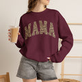 Mama Leopard Print Sweatshirt — Cozy Crewneck for Moms, Mother's Day Gift