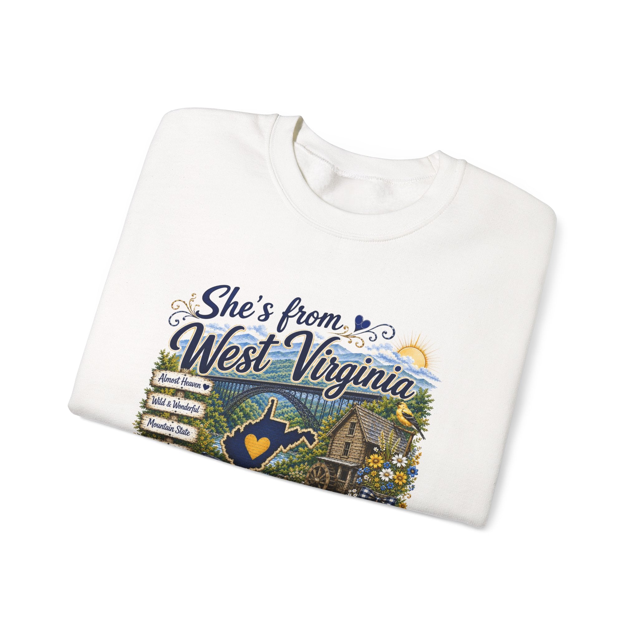 West Virginia Crewneck Sweatshirt - 'She's From West Virginia' State Pride Pullover