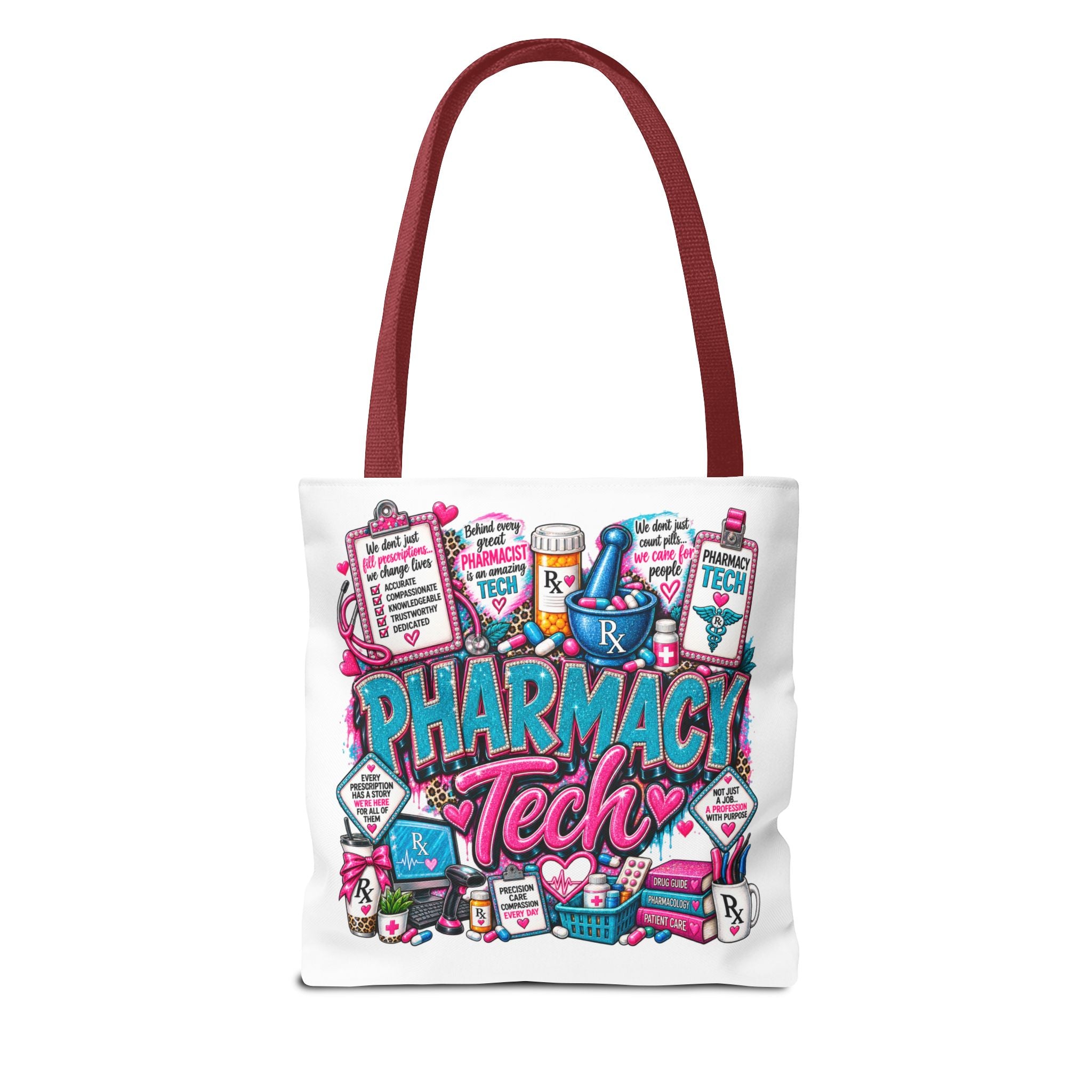 Pharmacy Tech Tote Bag — Colorful Pharmacy Technician Gift Tote