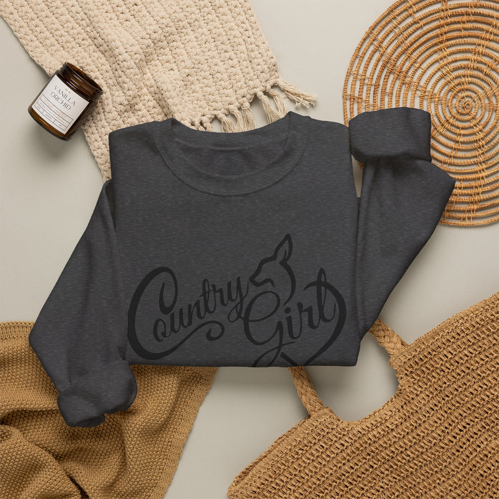 Country Girl Crewneck Sweatshirt — Vintage Script Pullover