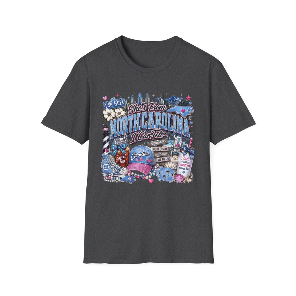 She's From North Carolina T‑Shirt — NC Pride Graphic Tee