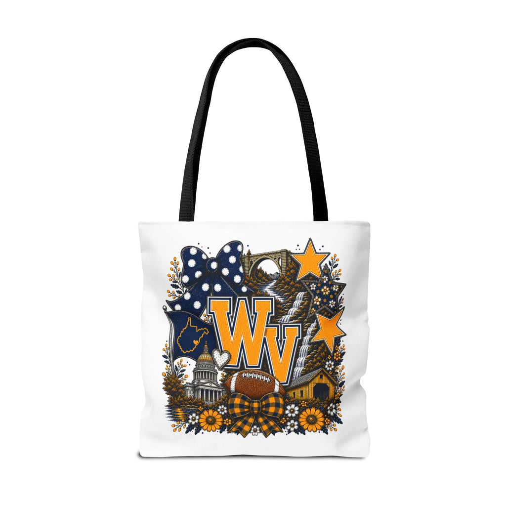WV Football Collage Tote Bag — Collegiate Game Day Fan Tote