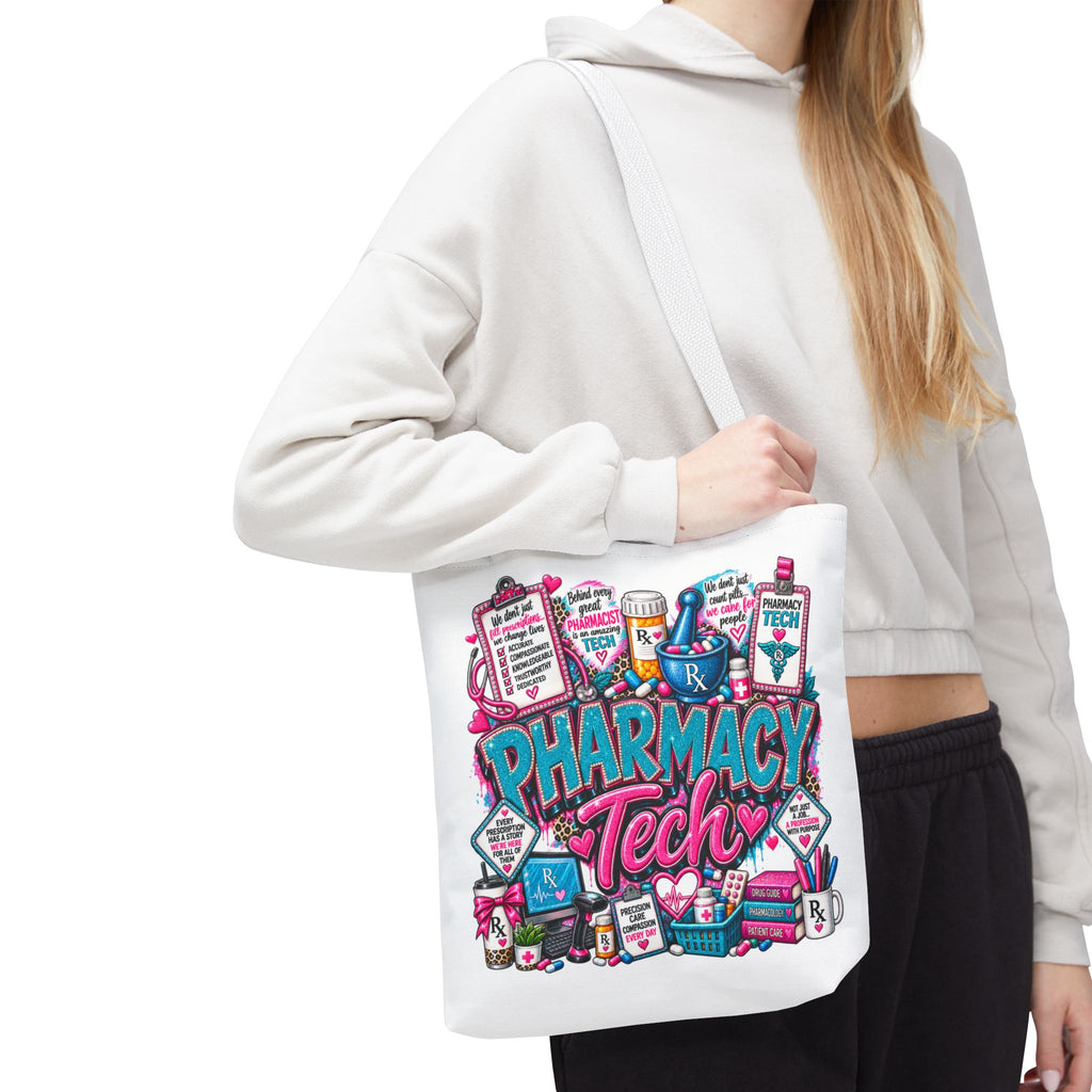 Pharmacy Tech Tote Bag — Colorful Pharmacy Technician Gift Tote