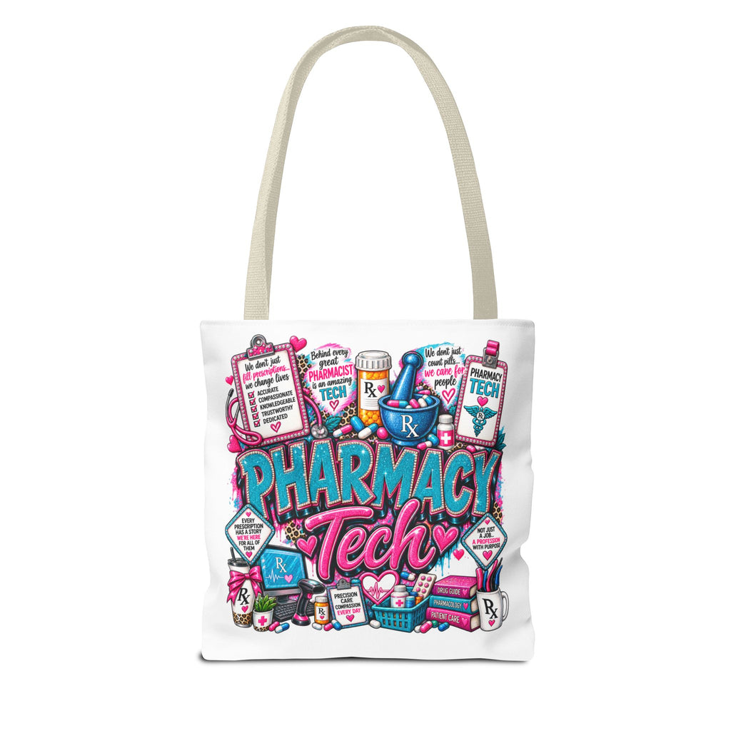 Pharmacy Tech Tote Bag — Colorful Pharmacy Technician Gift Tote
