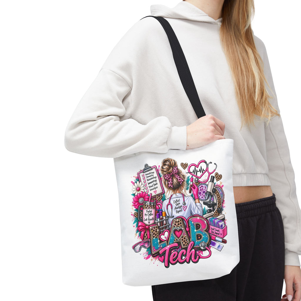 Lab Tech Tote Bag - Cute Pink Medical Laboratory Technician Gift