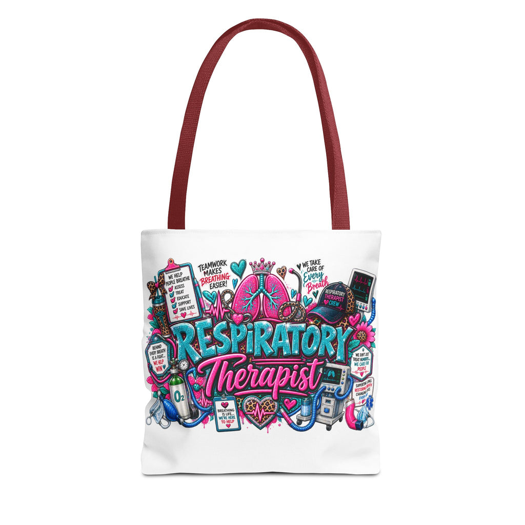 Respiratory Therapist Tote Bag — Colorful Medical RN Gift for RTs