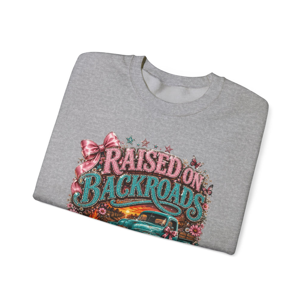 Raised on Backroads & Bonfires Crewneck Sweatshirt