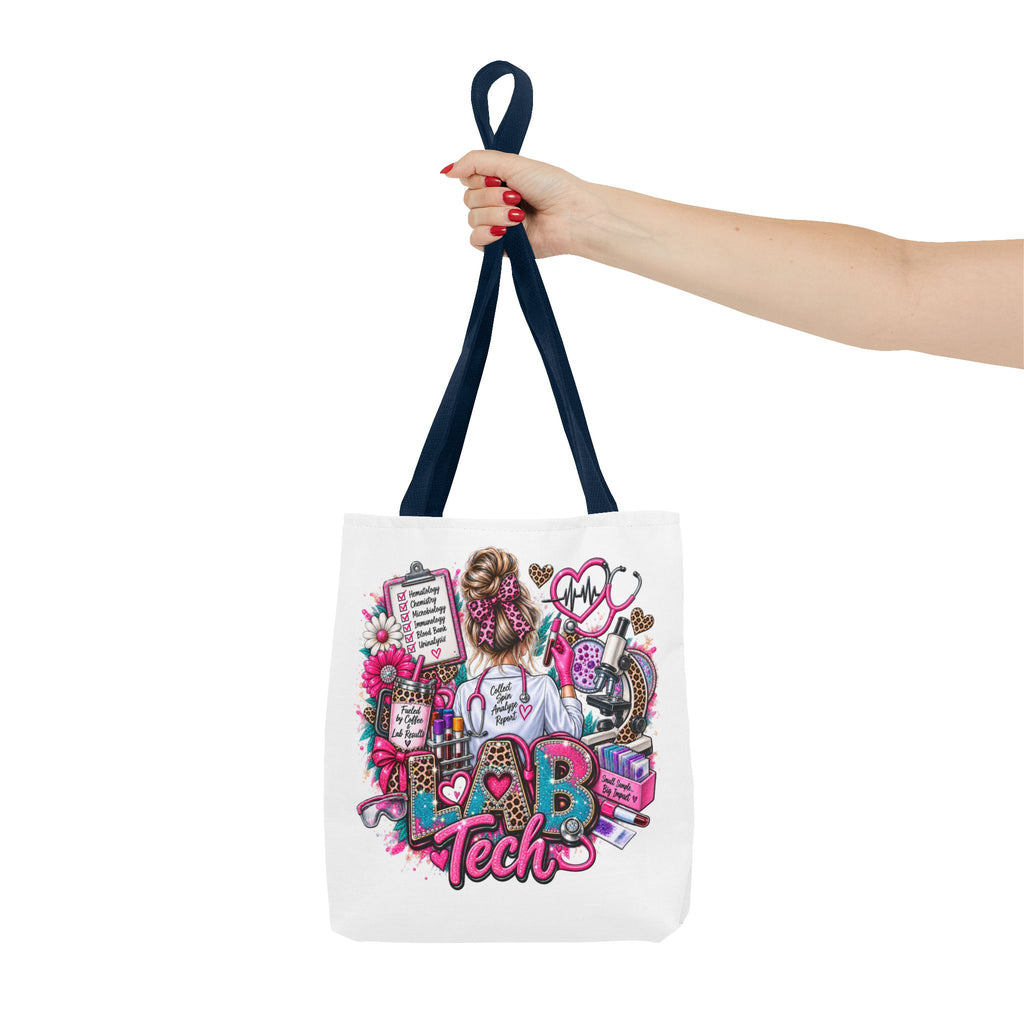 Lab Tech Tote Bag - Cute Pink Medical Laboratory Technician Gift