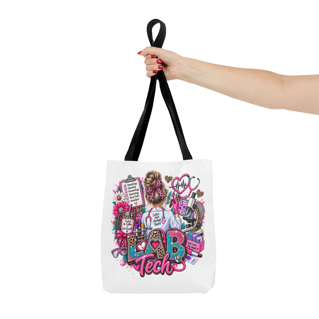Lab Tech Tote Bag - Cute Pink Medical Laboratory Technician Gift