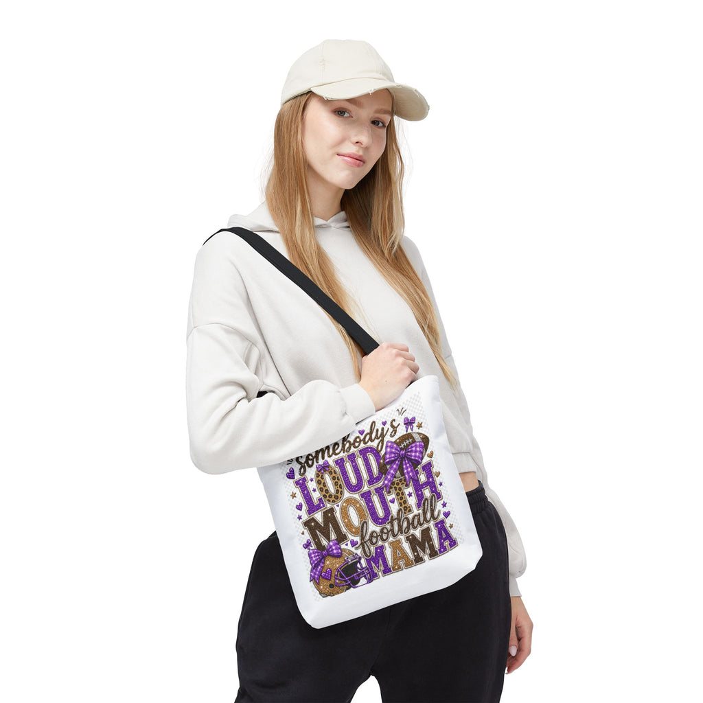 Somebody's Loud Mouth Football Mama Tote Bag — Cheer Mom Gift