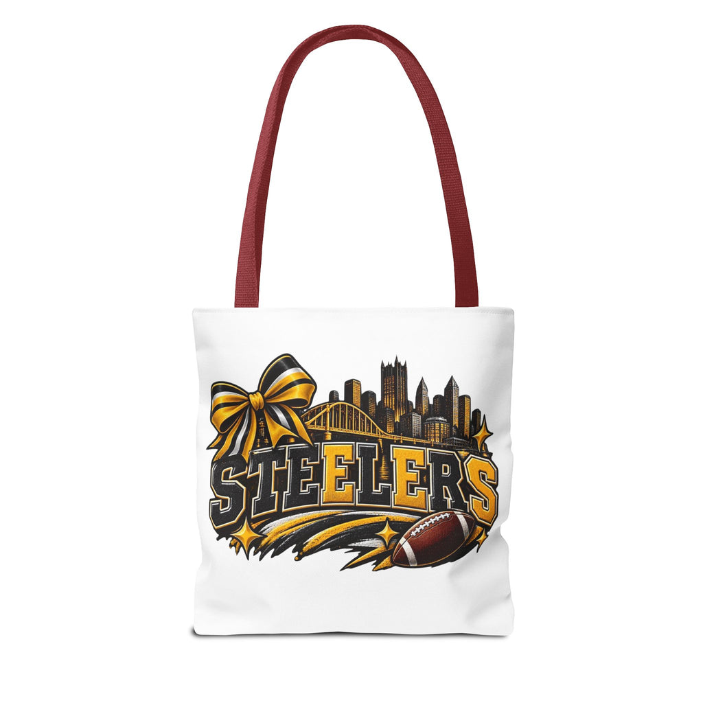 Steelers Skyline Tote Bag — Football Fan Gift, Yellow & Black Team Graphic