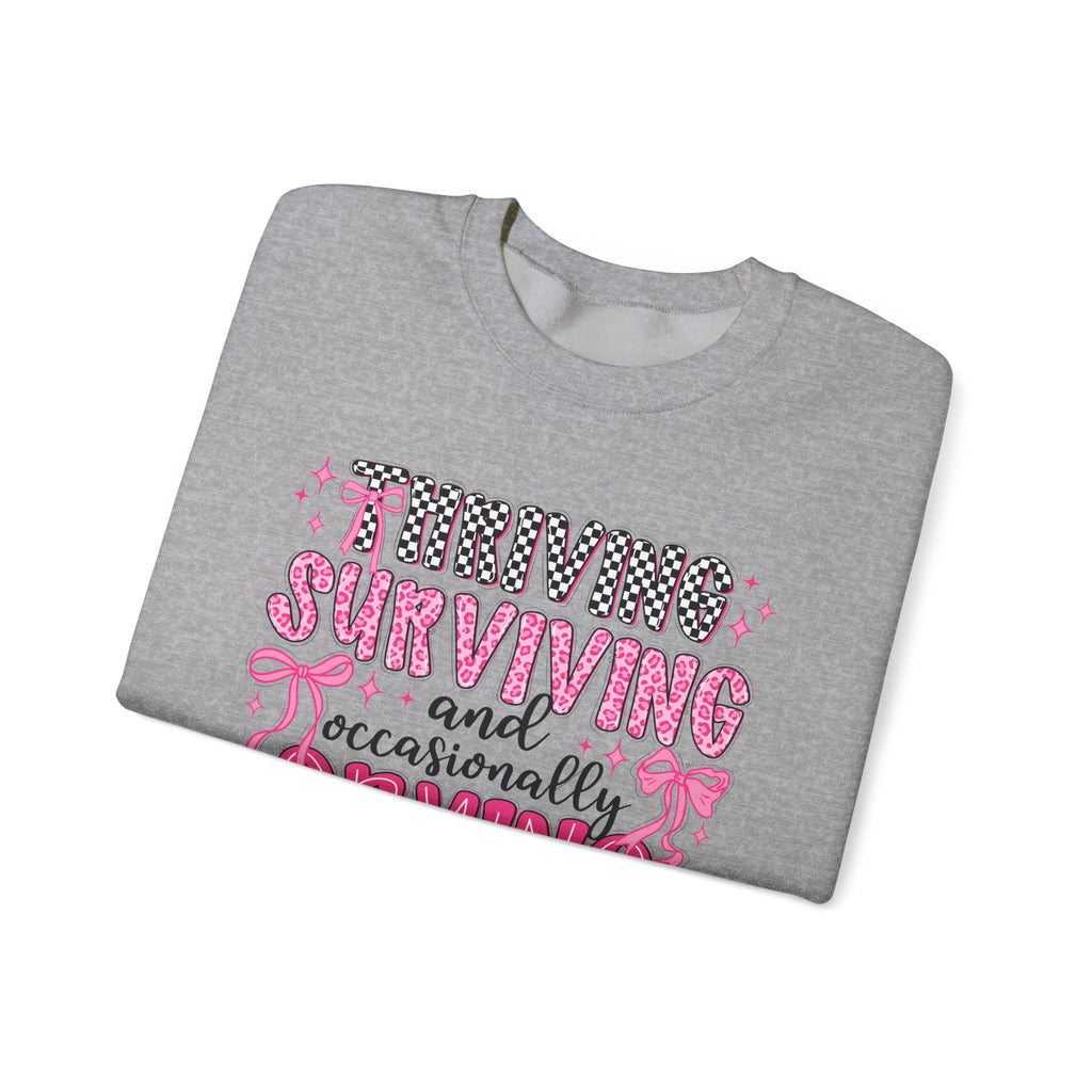 Surviving and Occasionally Crying Crewneck Sweatshirt