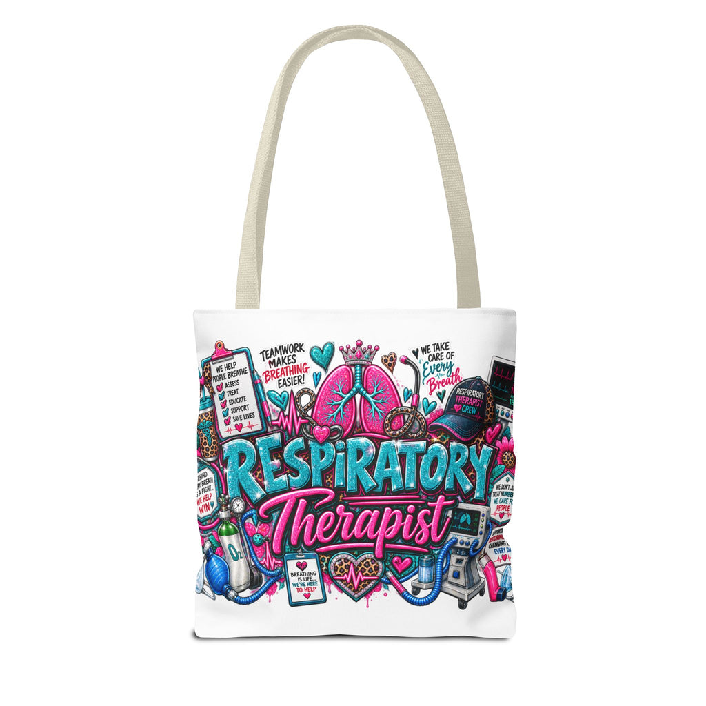 Respiratory Therapist Tote Bag — Colorful Medical RN Gift for RTs