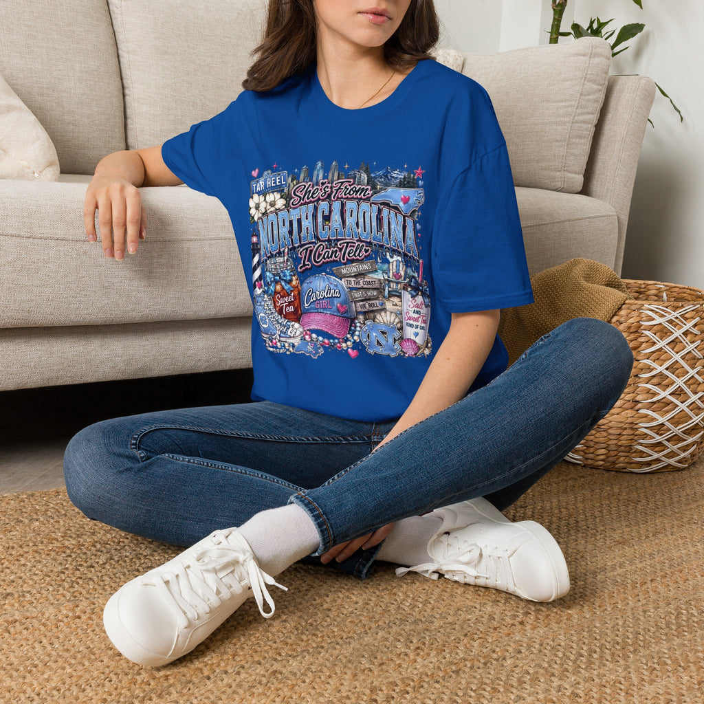 She's From North Carolina T‑Shirt — NC Pride Graphic Tee
