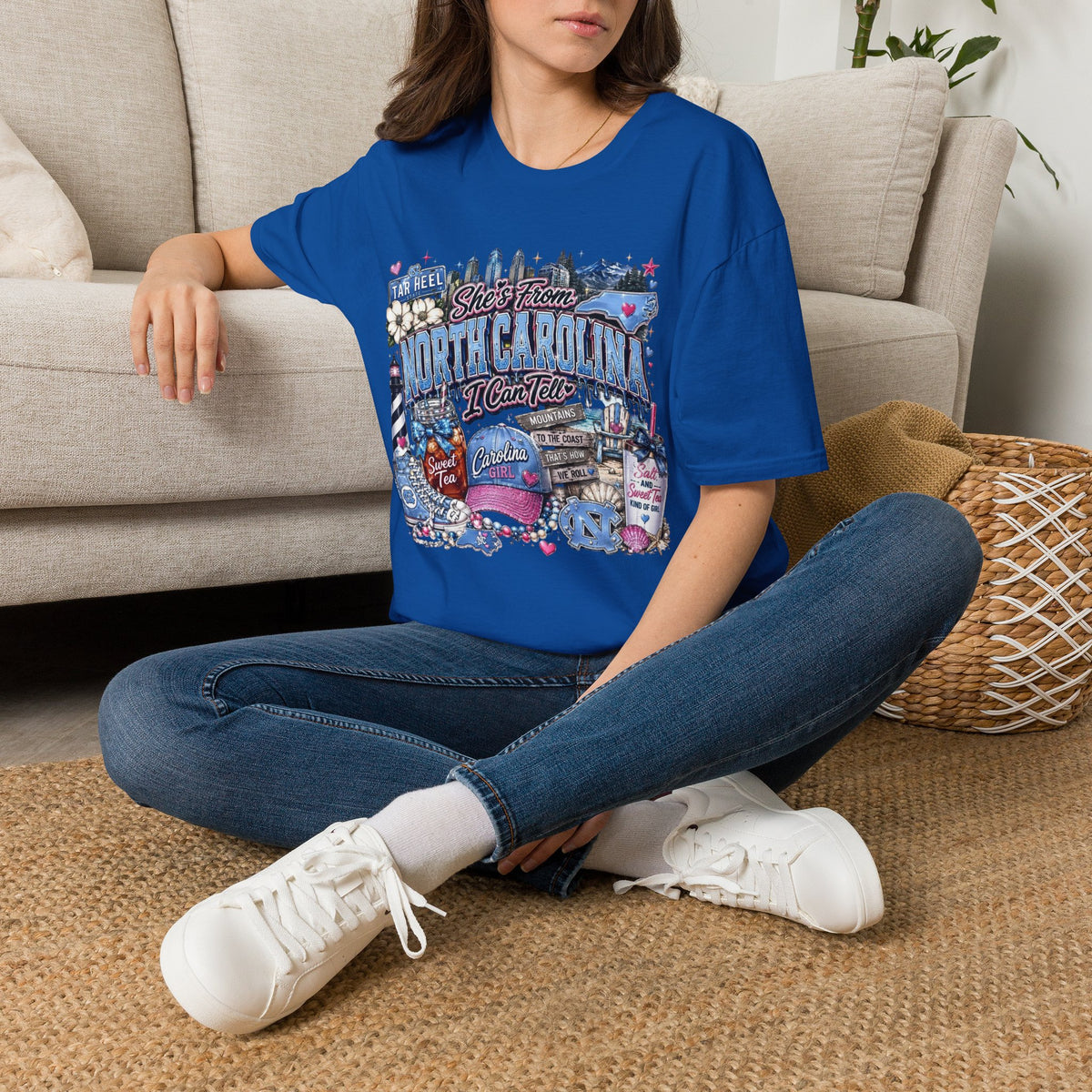 She's From North Carolina T‑Shirt — NC Pride Graphic Tee