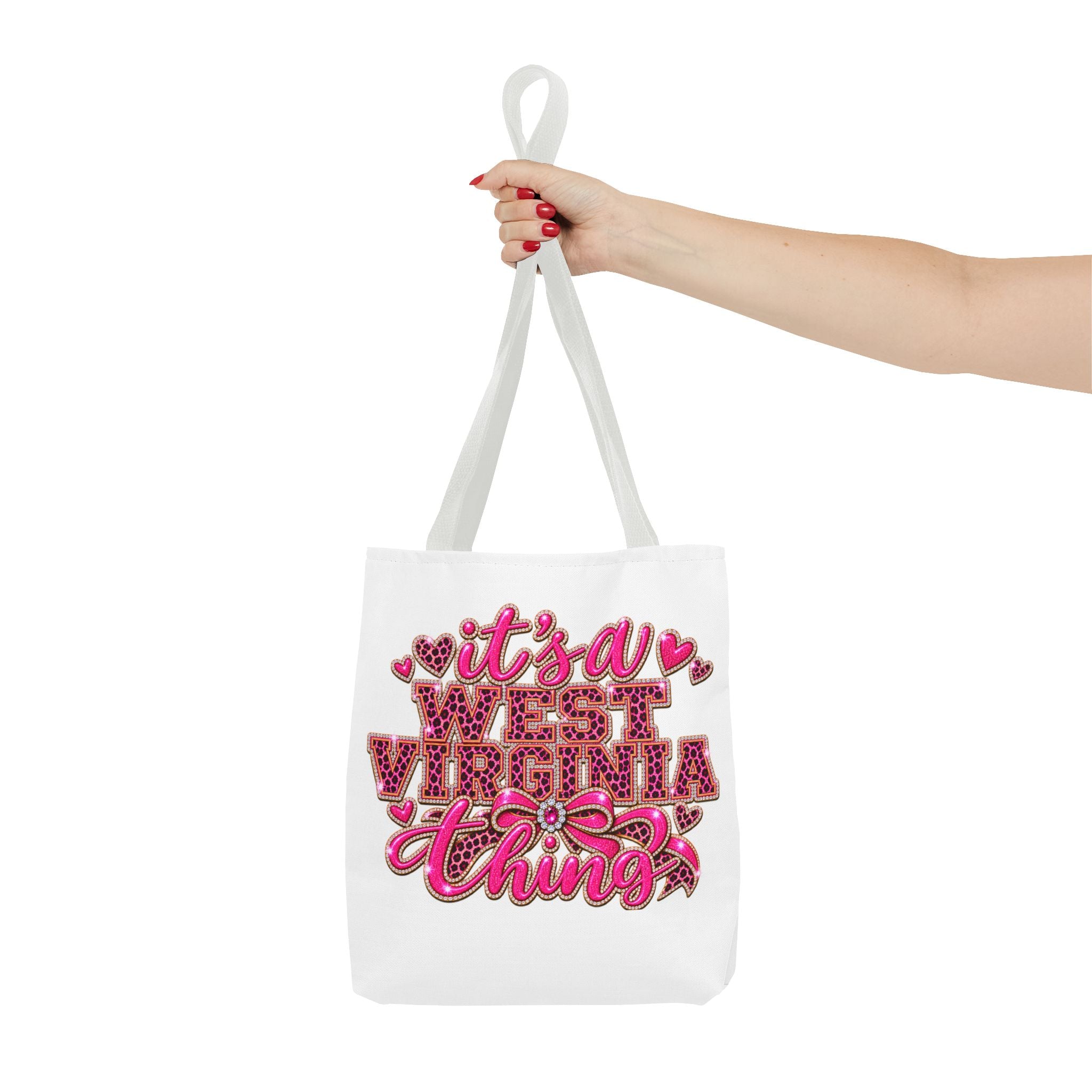 West Virginia Tote Bag - "It's a West Virginia Thing" Pink Graphic Tote