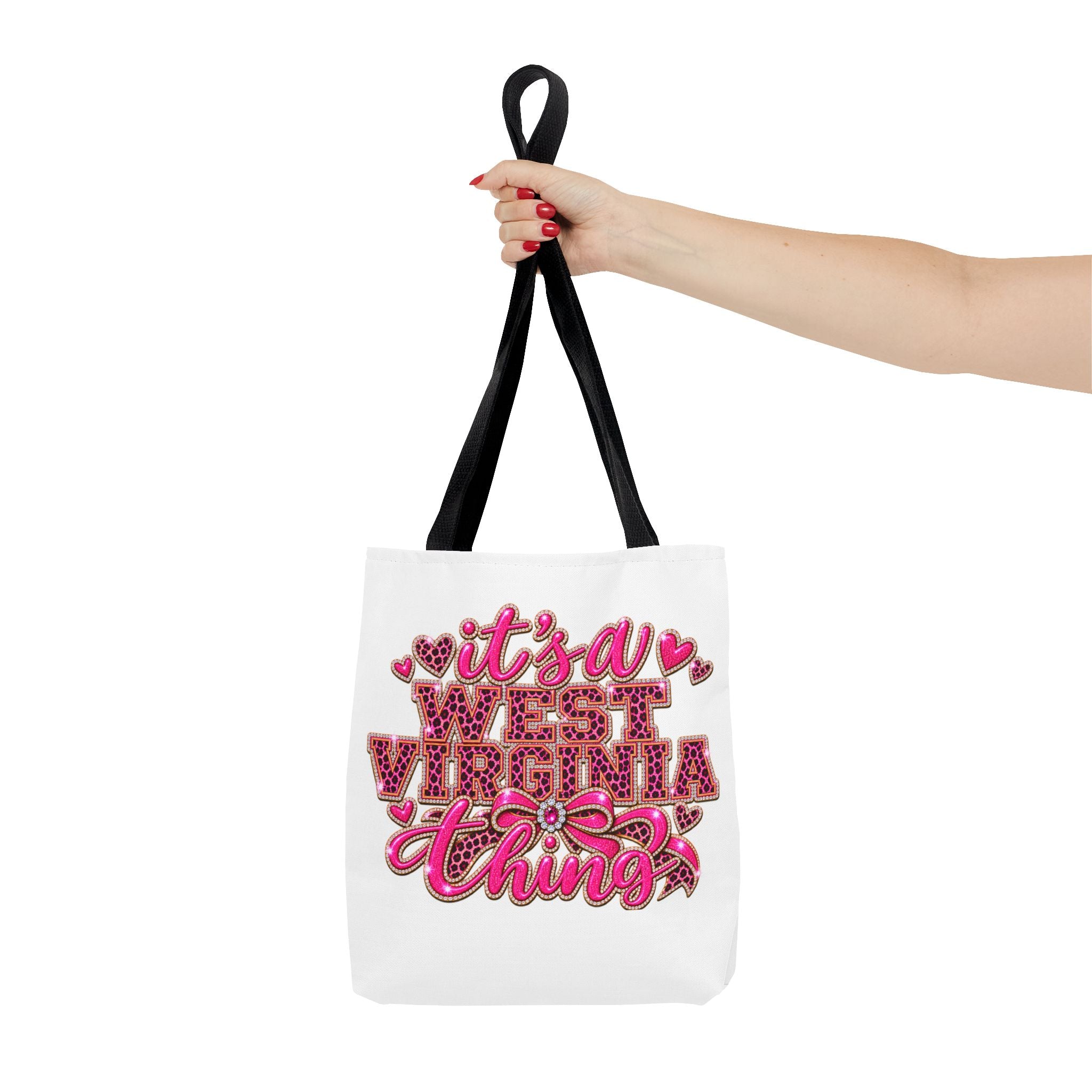 West Virginia Tote Bag - "It's a West Virginia Thing" Pink Graphic Tote