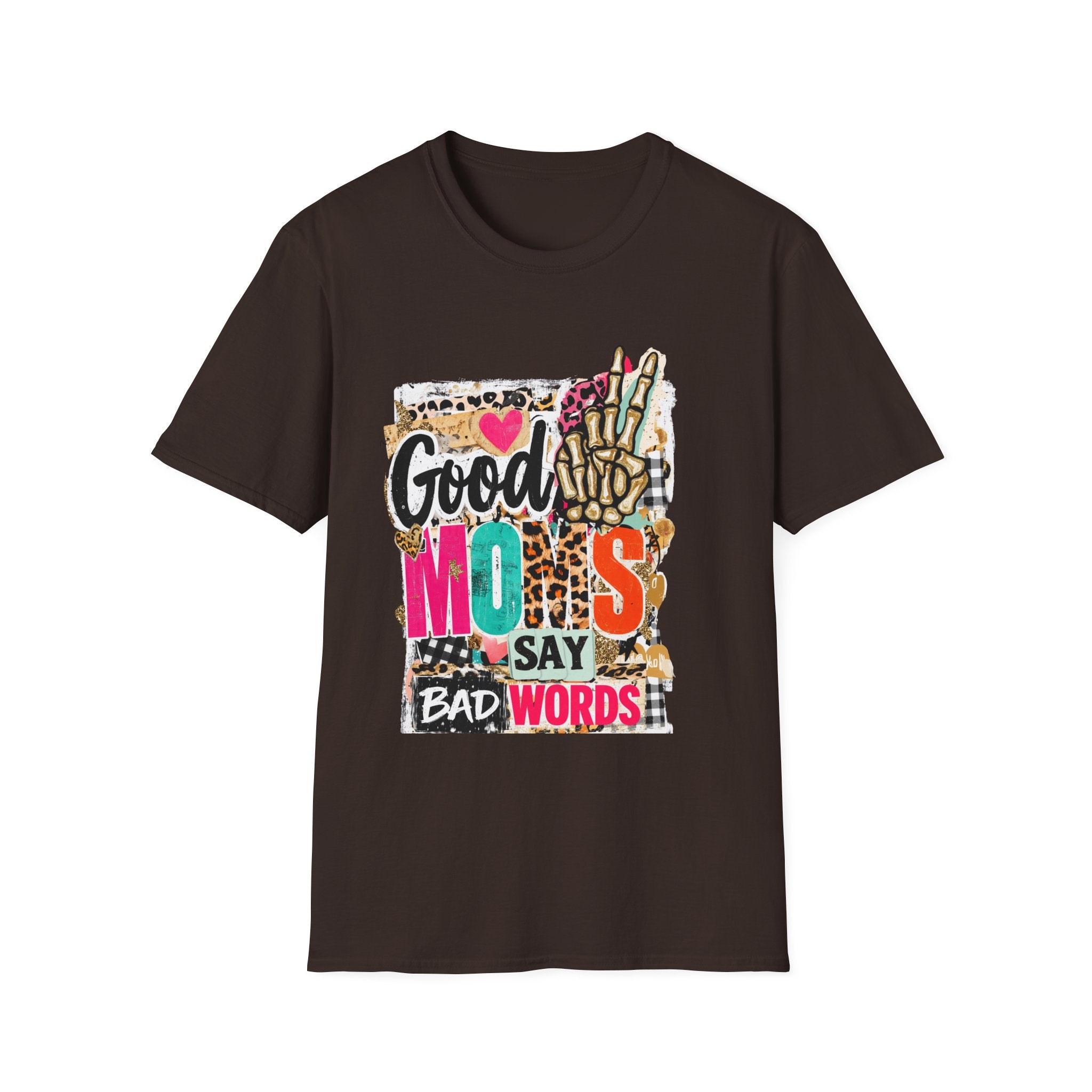 Good Moms Say Bad Words T-Shirt — Funny Retro Peace Sign Graphic Tee for Playful Moms