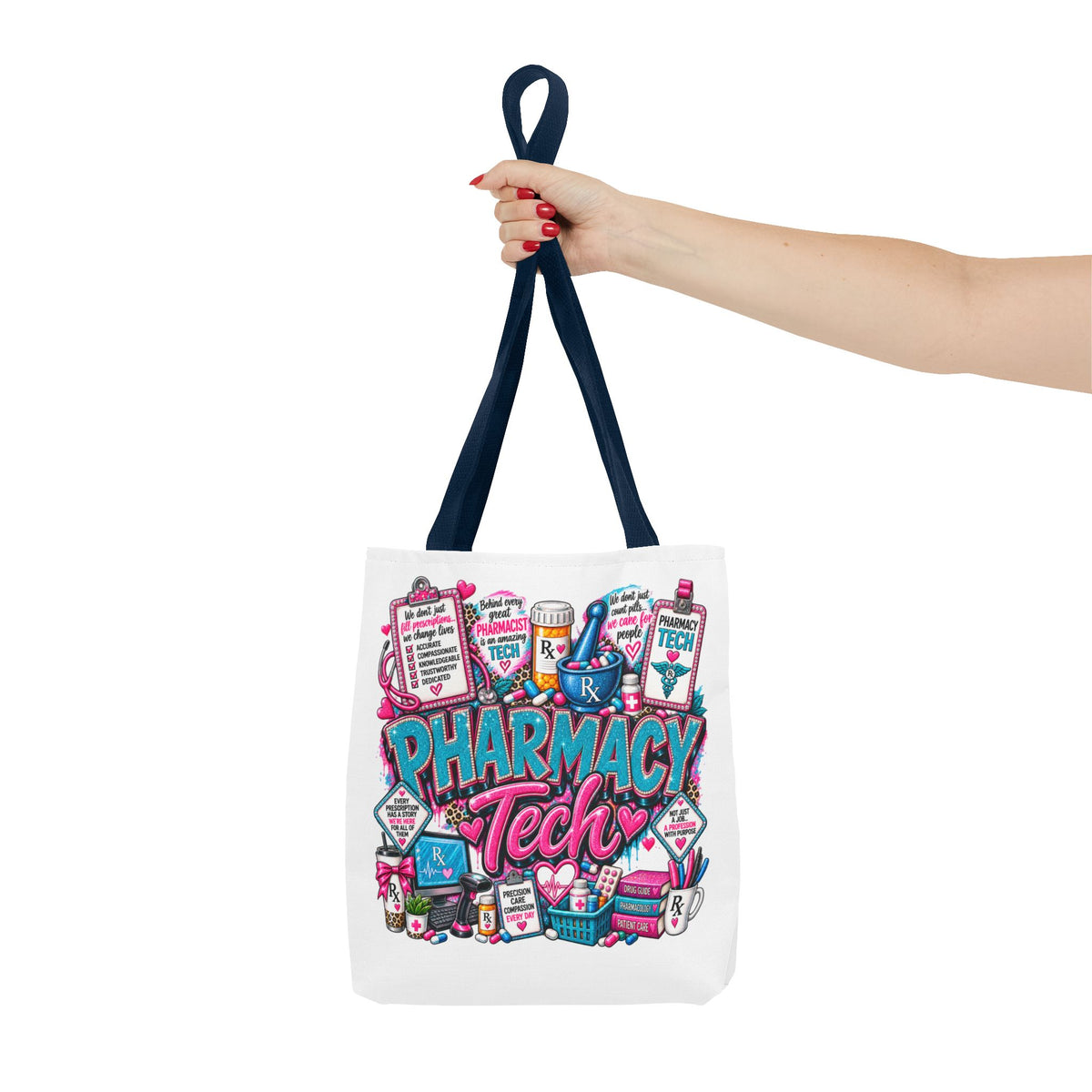 Pharmacy Tech Tote Bag — Colorful Pharmacy Technician Gift Tote