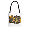 Steelers Skyline Tote Bag — Football Fan Gift, Yellow & Black Team Graphic