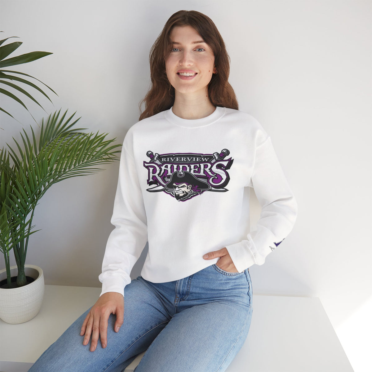 Riverview Raiders Crewneck Sweatshirt — Vintage Pirate Logo