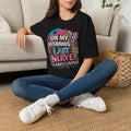 On My Husband's Last Nerve T-Shirt — Funny Retro Race Day Tee for Wives
