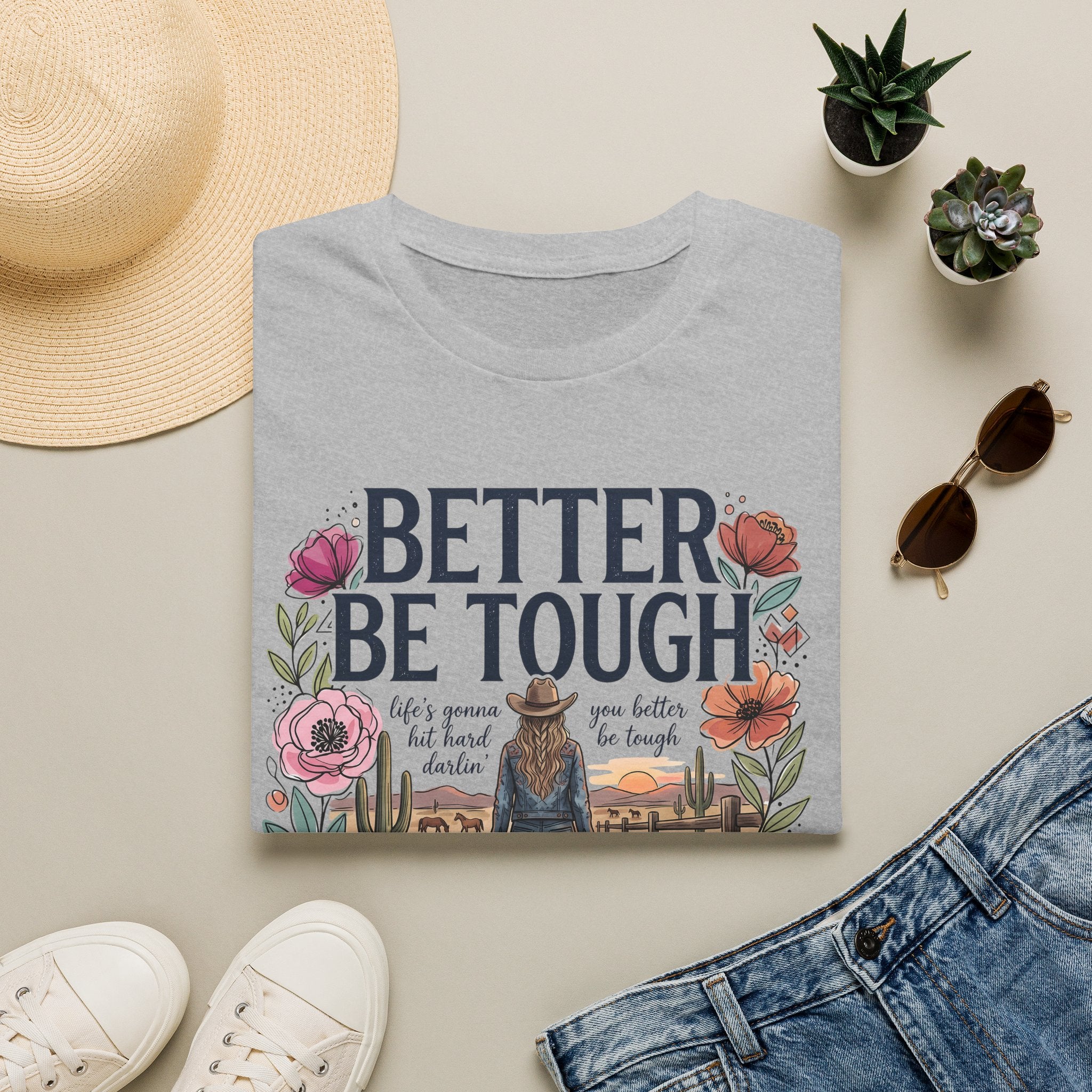 Better Be Tough Women's Graphic Tee — Inspirational Western Cowgirl Design
