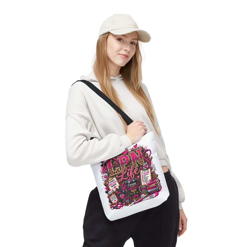 LPN Life Tote Bag — Pink Licensed Practical Nurse Nursing Gifts Tote