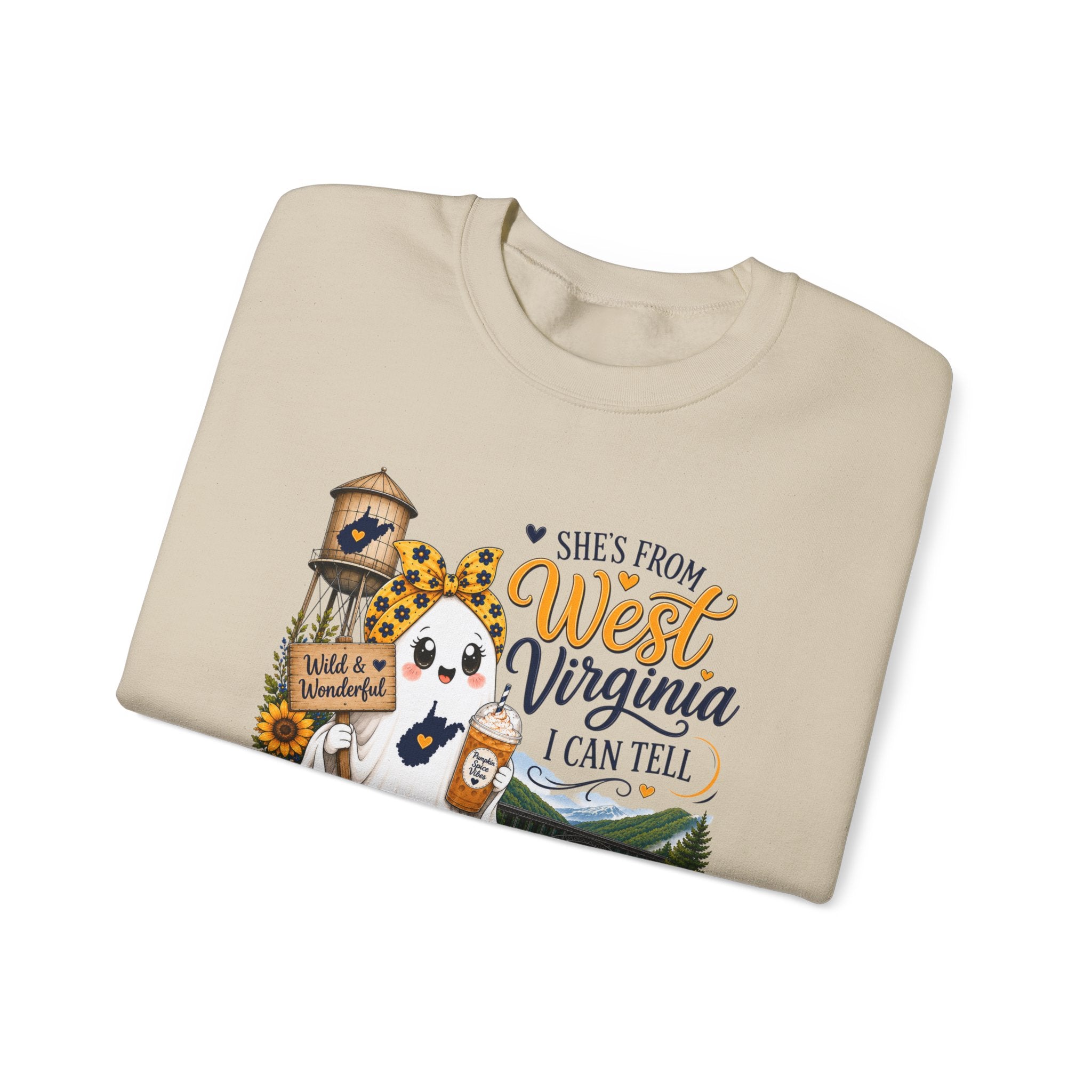 West Virginia Sweatshirt - "She's From West Virginia I Can Tell" Cozy State Pride Crewneck