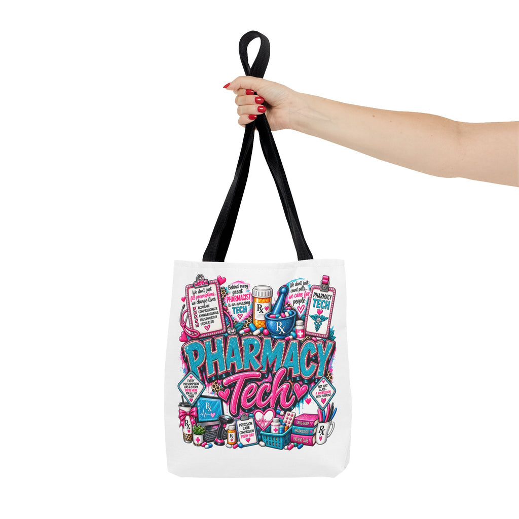 Pharmacy Tech Tote Bag — Colorful Pharmacy Technician Gift Tote