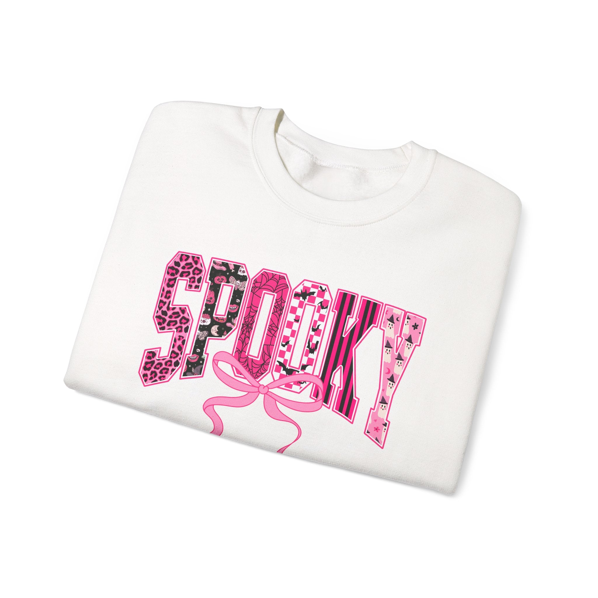 Spooky Pink Leopard Crewneck Sweatshirt