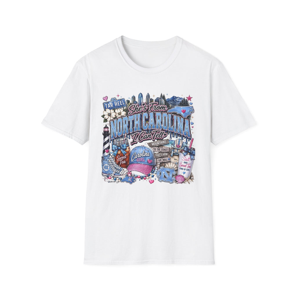 She's From North Carolina T‑Shirt — NC Pride Graphic Tee