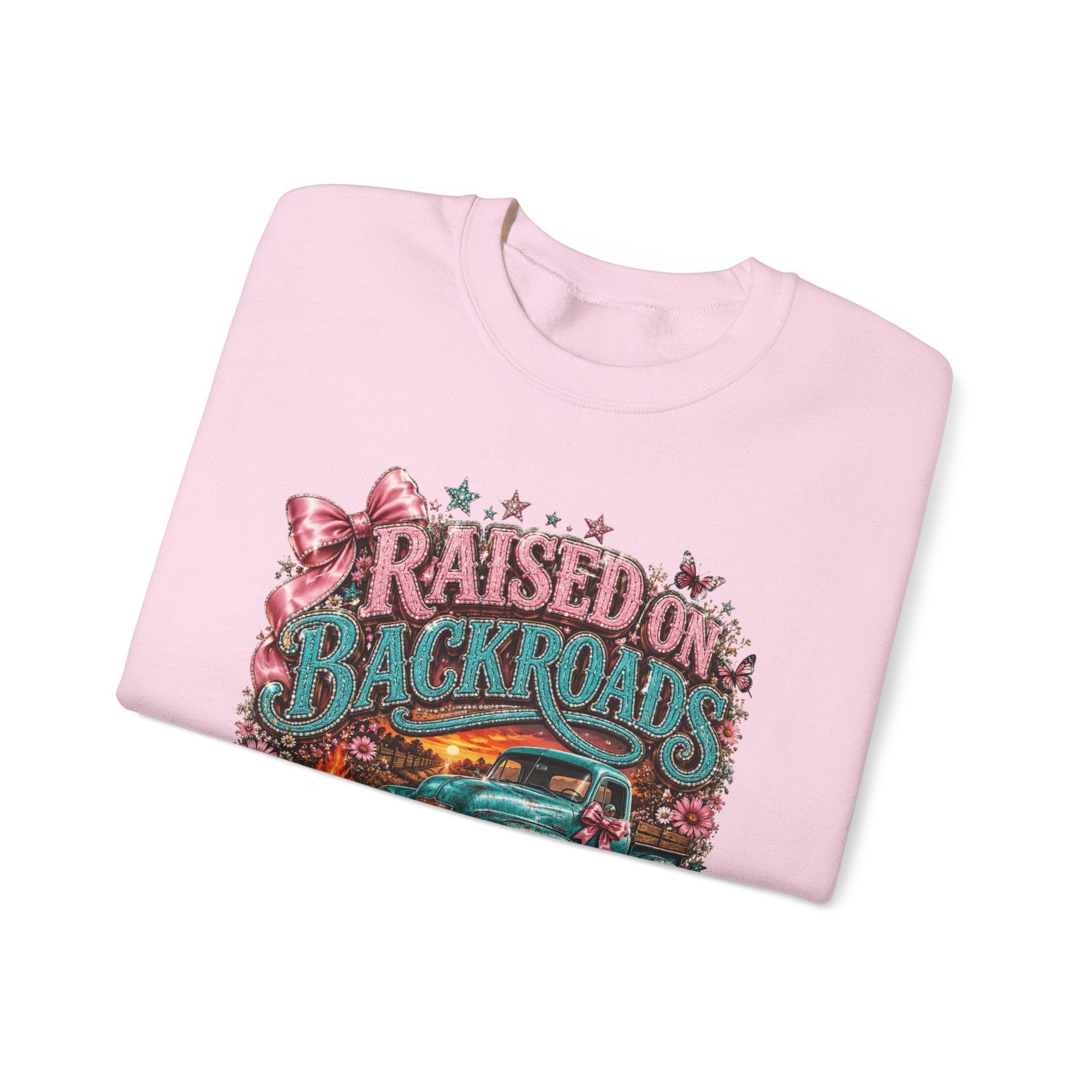 Raised on Backroads & Bonfires Crewneck Sweatshirt
