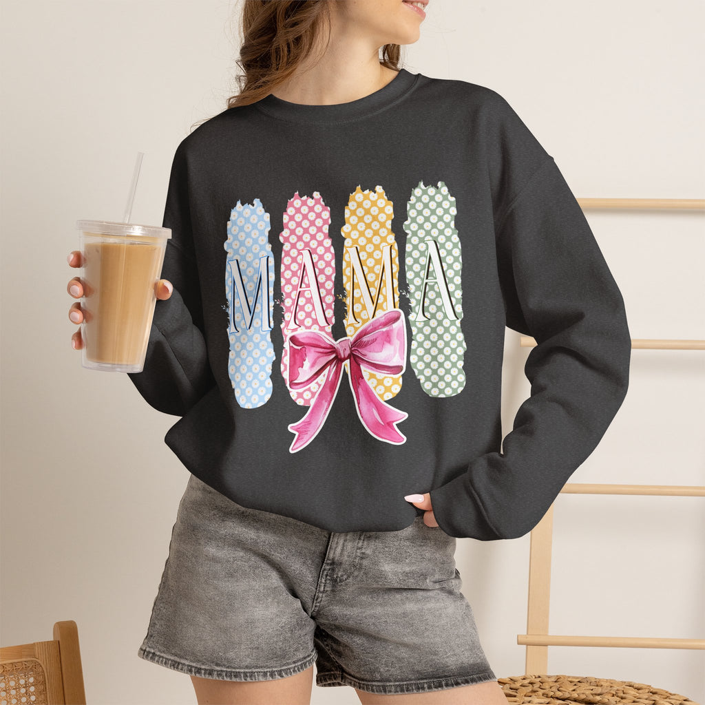 Ballet Slippers Crewneck Sweatshirt — Pastel Pointe Shoes with Pink Bow